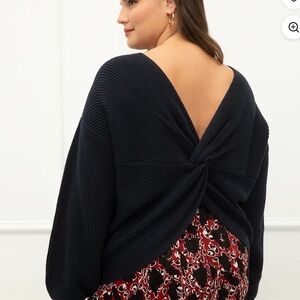 Eloquii Plus Size Black Knit Top